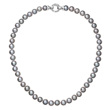Perlový náhrdelník z pravých riečnych periel sivý 22028.3