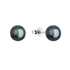 Strieborné náušnice pecka s perlou zelené okrúhle 71143.3 tahiti