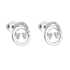 Strieborné náušnice perličky so zirkónom biely kruh 11162.1