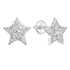 Strieborné náušnice kôstka so zirkónom biela hviezdička 11282.1