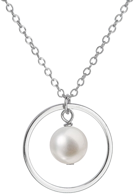Perlový náhrdelník z pravých riečnych periel biely 22018.1