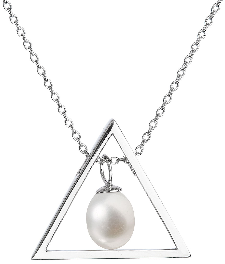 Perlový náhrdelník z pravých riečnych periel biely 22024.1