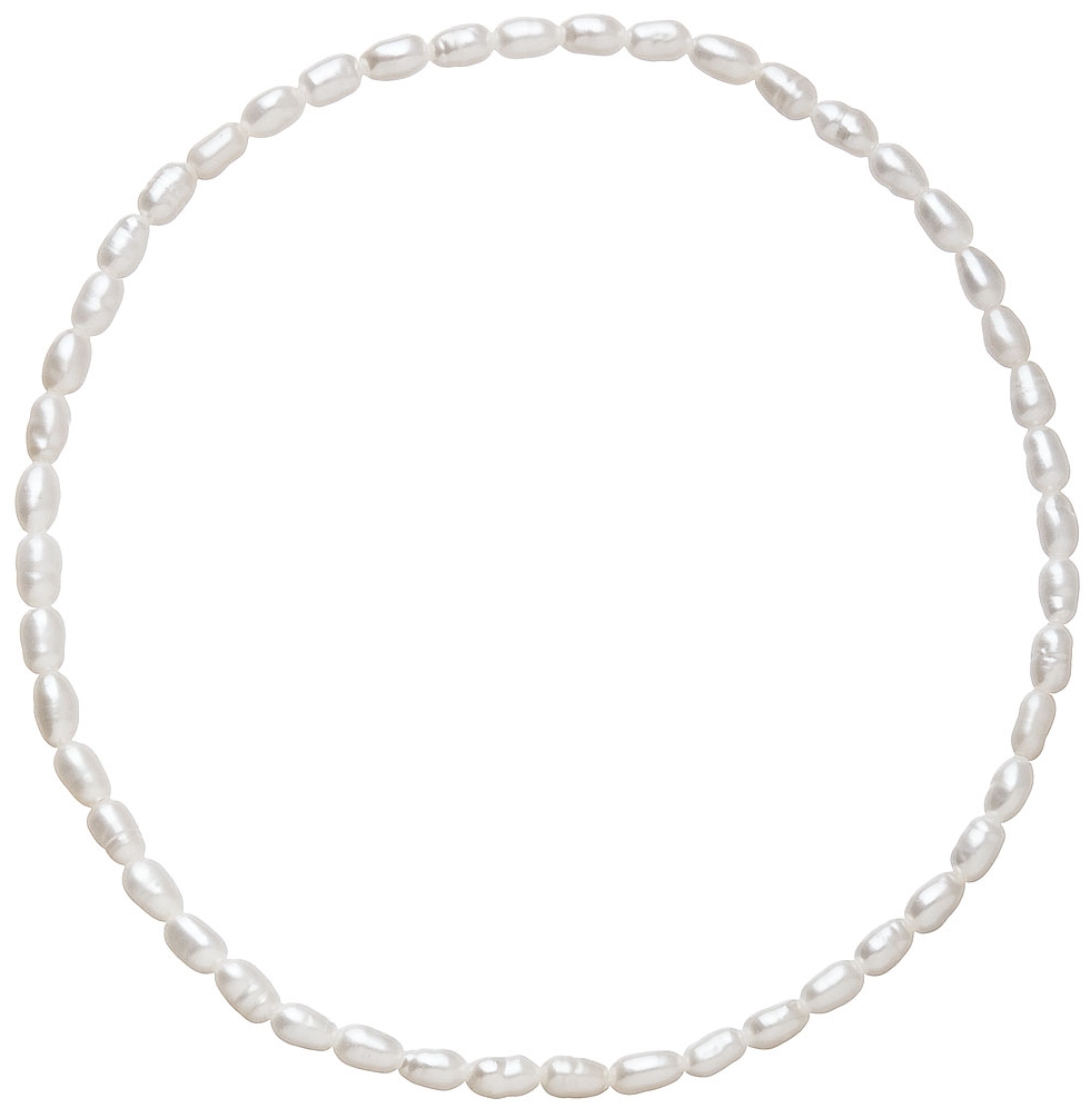 Perlový náramok z pravých riečnych periel biely 23005.1