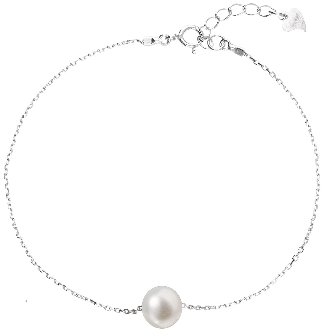 Perlový náramok z pravých riečnych perál biely 23009.1