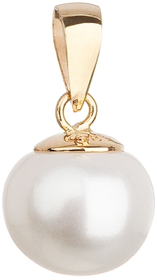 Zlatý 14 karátové prívesok s bielou riečnou perlou 924001.1