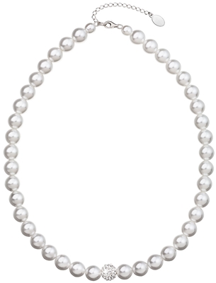 Perlový náhrdelník biely 32011.1