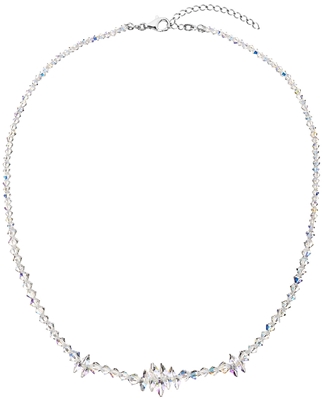 Strieborný náhrdelník s krištáľmi Swarovski AB efekt strapec 32064.2