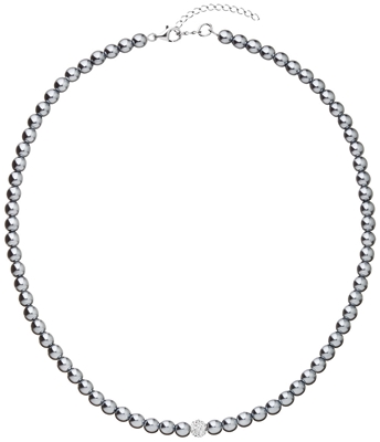 Perlový náhrdelník šedý 32063.3