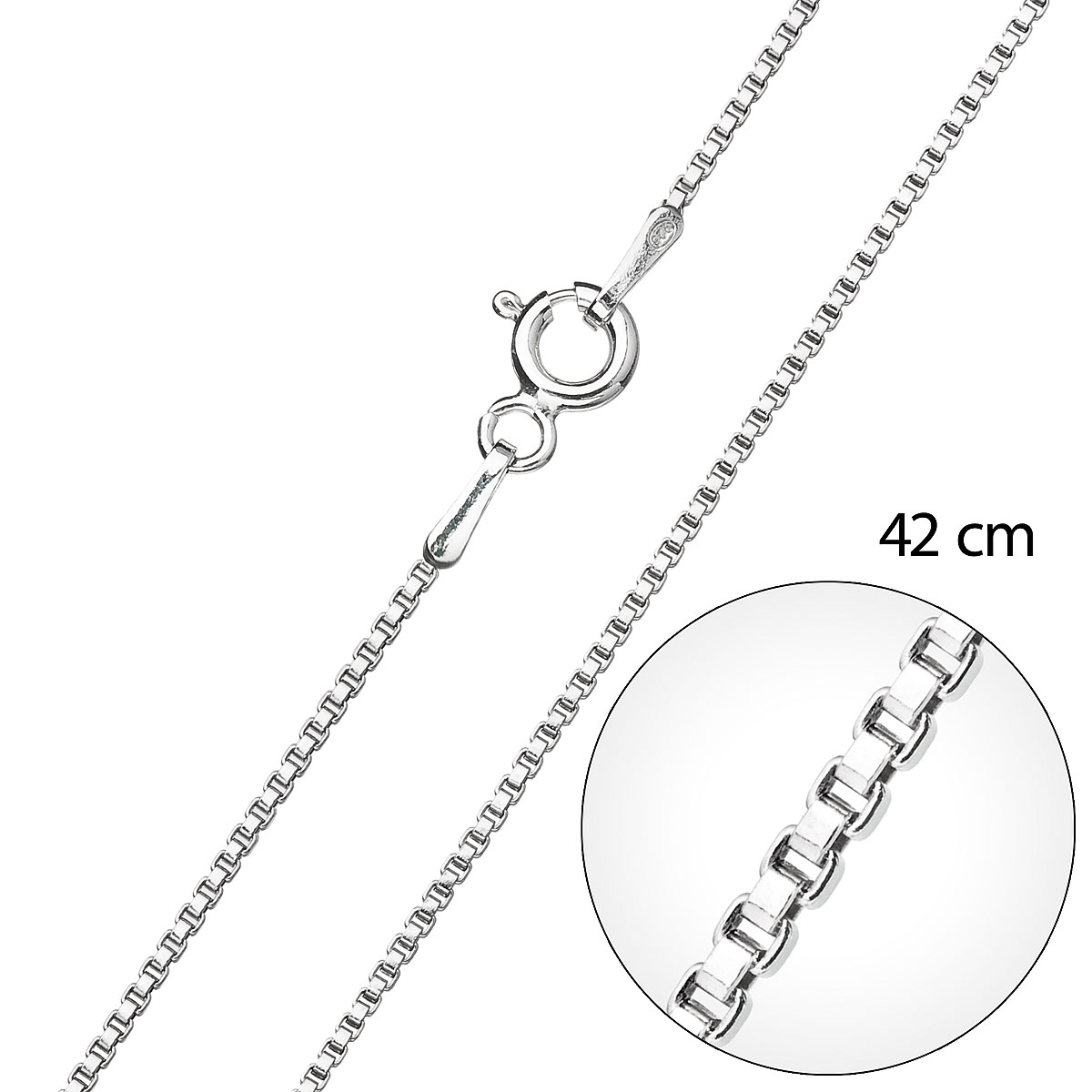 Strieborná retiazka okrúhla dĺžka 42 cm 30014