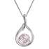 Strieborný náhrdelník so Swarovski kryštálmi kvapka 32075.3 magic rose