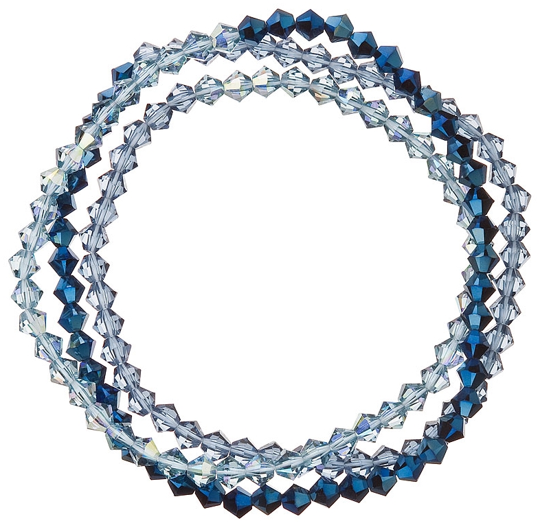 Náramok so Swarovski krištáľmi modrý 33081.5 metalic denim