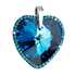 Strieborný prívesok s krištáľmi Swarovski modré srdce 34138.5