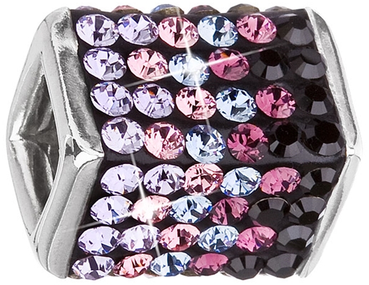 Strieborný prívesok s krištáľmi fialová kostička 34134.3 magic violet