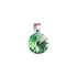 Strieborný prívesok s krištáľmi Swarovski zelený okrúhly-rivoli 34112.3