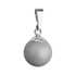 Strieborný prívesok so šedou pastelovou okrúhlou perlou 34150.3