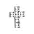 Strieborný prívesok s krištáľmi Swarovski biely krížik 34236.1