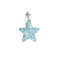 Strieborný prívesok s Preciosa kryštálmi modrá hviezdička 34259.3 aqua