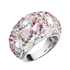 Strieborný prsteň s krištálmi Swarovski ružový 35028.3