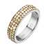 Strieborný prsteň s krištáľmi Swarovski zlatý 35001.5