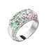 Strieborný prsteň s krištálmi Swarovski mix farieb 35046.3 sakura