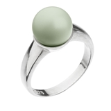 Strieborný prsteň s perlou pastelovo zelený 35022.3 pastel green