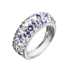 Strieborný prsteň s krištálmi Swarovski fialový 35031.3