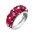 Strieborný prsteň s krištálmi Swarovski červený 35031.3 cherry