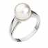 Strieborný prsteň s Preciosa perlou biely 35022.1