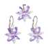 Sada šperkov s krištáľmi Swarovski náušnice a prívesok fialová kytička ab efekt 39092.3