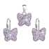Sada šperkov s krištáľmi Swarovski náušnice a prívesok fialový motýľ 39144.3