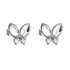 Náušnice bižutéria so Swarovski krištáľmi biely motýľ 51060.1
