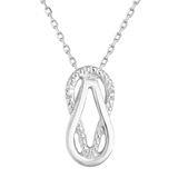 Strieborný náhrdelník so zirkónmi biely 882001.1