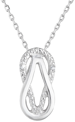 Strieborný náhrdelník so zirkónmi biely 882001.1