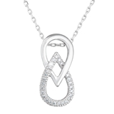 Strieborný náhrdelník so zirkónmi biely 882006.1