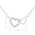 Strieborný náhrdelník so zirkónom biele srdce 12018.1