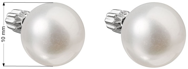 Strieborné náušnice kôstky s bielou riečnou perlou 21005.1