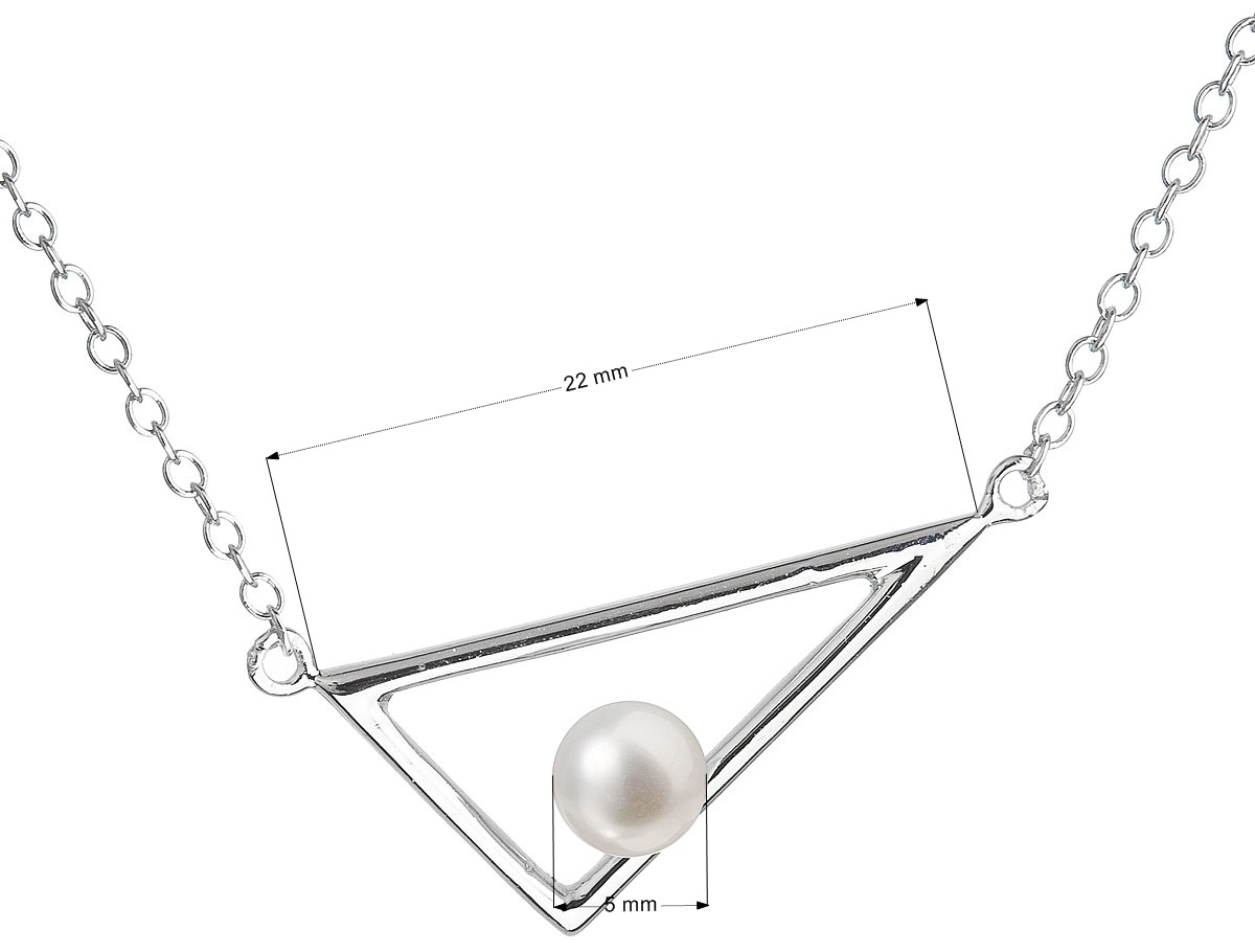 Perlový náhrdelník z pravých riečnych periel biely 22020.1