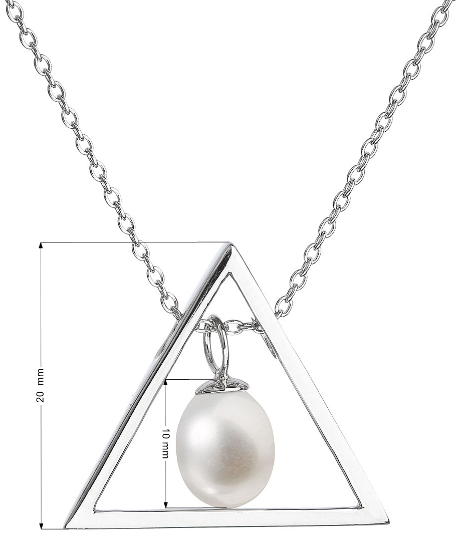 Perlový náhrdelník z pravých riečnych periel biely 22024.1