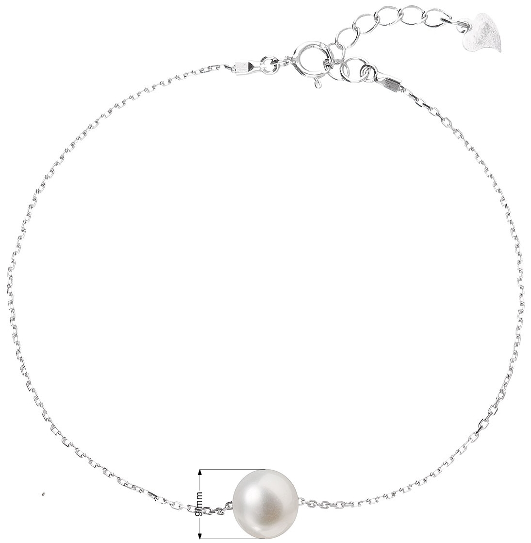 Perlový náramok z pravých riečnych perál biely 23009.1