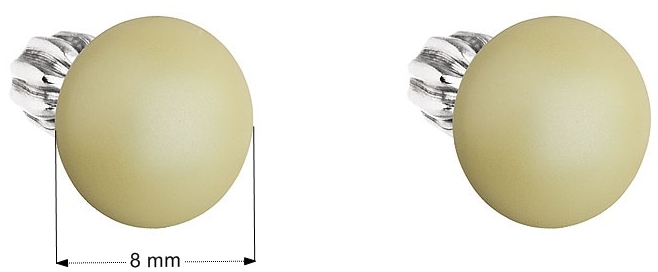 Strieborné náušnice kôstka s perlou Swarovski žlté okrúhle 31142.3