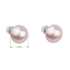 Strieborné náušnice kôstka s perlou Swarovski ružové okrúhle 31142.3 rosaline