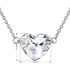 Strieborný náhrdelník s krištáľmi Swarovski biele srdce 32020.1
