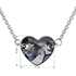 Strieborný náhrdelník s krištáľmi Swarovski šedé srdce 32020.5