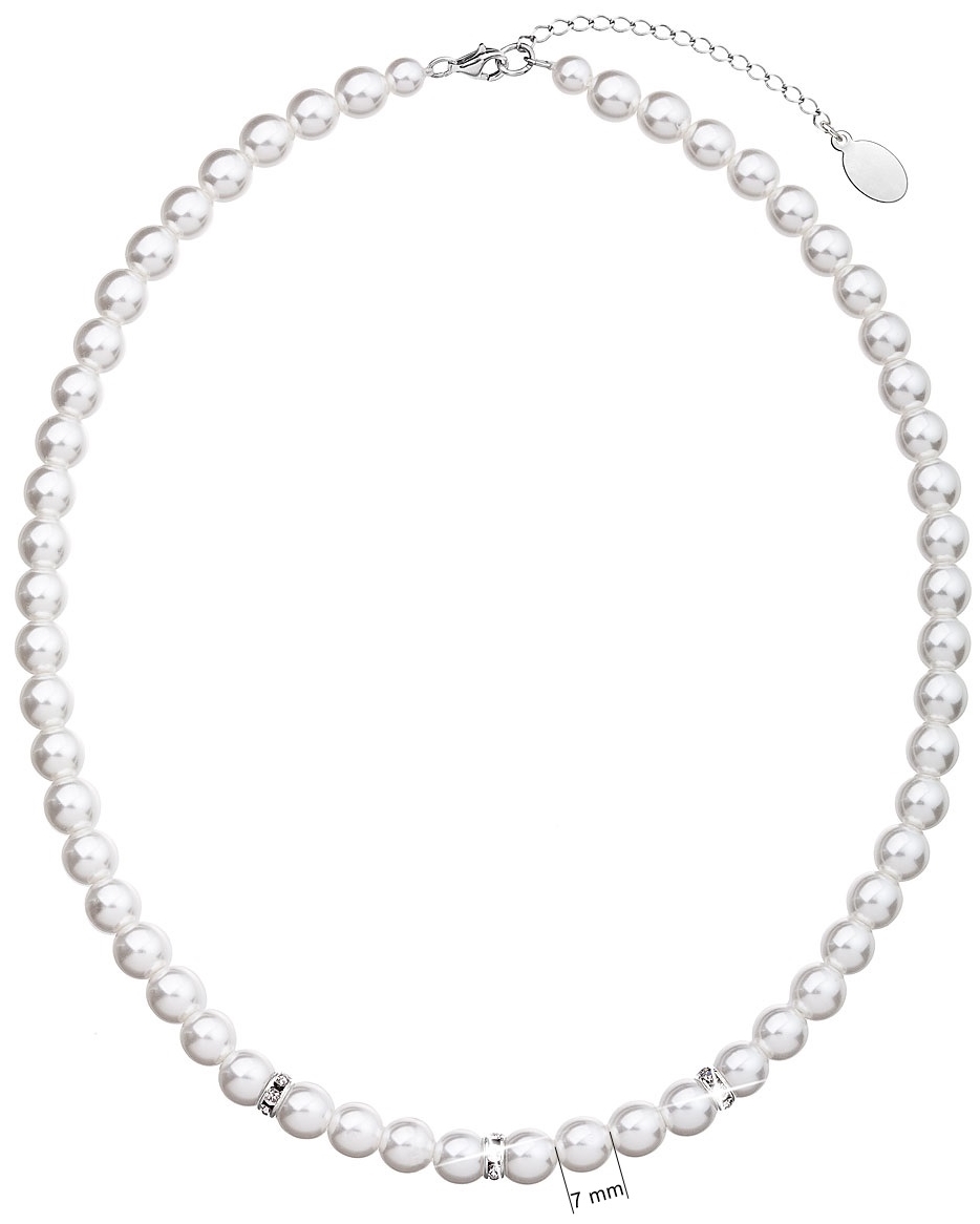 Perlový náhrdelník biely 32012.1