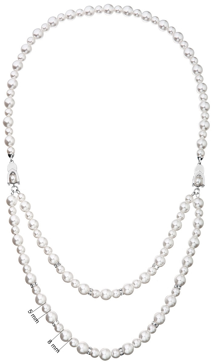 Perlový náhrdelník biely 32040.1