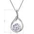 Strieborný náhrdelník so Swarovski kryštálmi kvapka 32075.3 violet