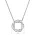 Strieborný náhrdelník s kryštálmi Swarovski biely okrúhly 32016.1 crystal