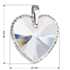 Strieborný prívesok s krištáľmi Swarovski biele srdce 34138.1