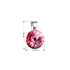 Strieborný prívesok s krištáľmi Swarovski ružový okrúhly-rivoli 34112.3