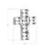 Strieborný prívesok s krištáľmi Swarovski biely krížik 34236.1